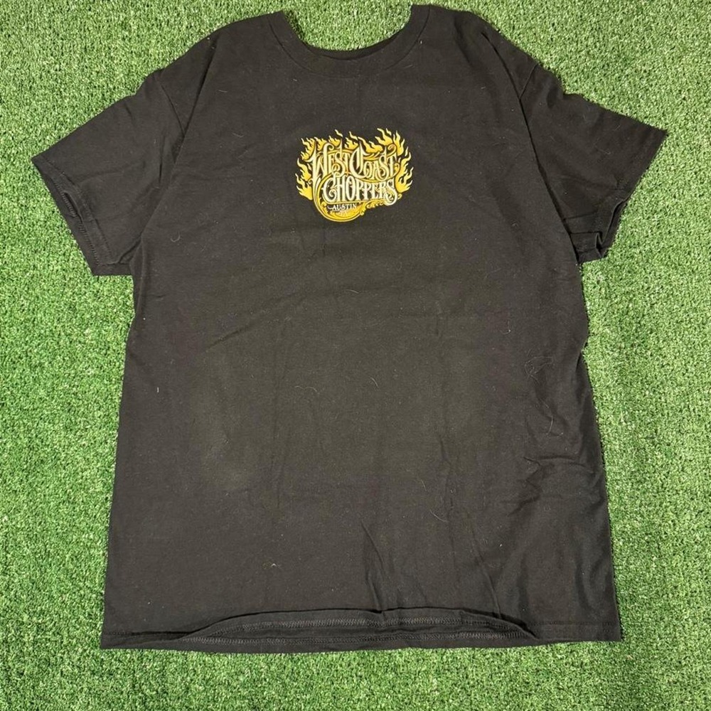 West Coast Choppers Austin TX Grim Reaper Graphic T-Shirt Black Mens Large